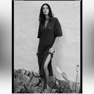 NWT Free People beach size M Black Islamorada Knit Sweater dress